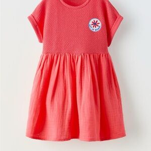 NWT Zara Kids combination embroidered Dress size 3T